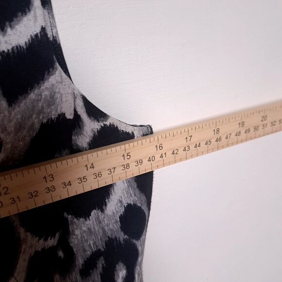 Ann Taylor Leopard Animal Print Silk Sleeveless Sheath Dress 0P 0 Petite - Picture 8 of 10
